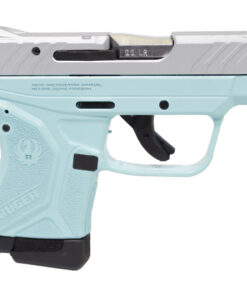 Ruger LCP II Lite Rack 22LR Pistol with Silver Slide and Turquoise Cerakote Frame