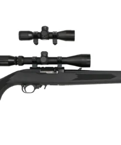 Ruger 10/22 22 LR Semi-Auto Rifle with 3-9x40mm Scope, 4x32 Mini Scope and Black Synthetic Stock