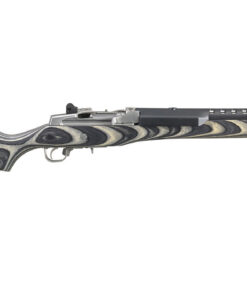 Ruger Mini-14 Ranch 5.56mm NATO Semi-Automatic Rifle with Gray/Black Chevron Laminated Stock